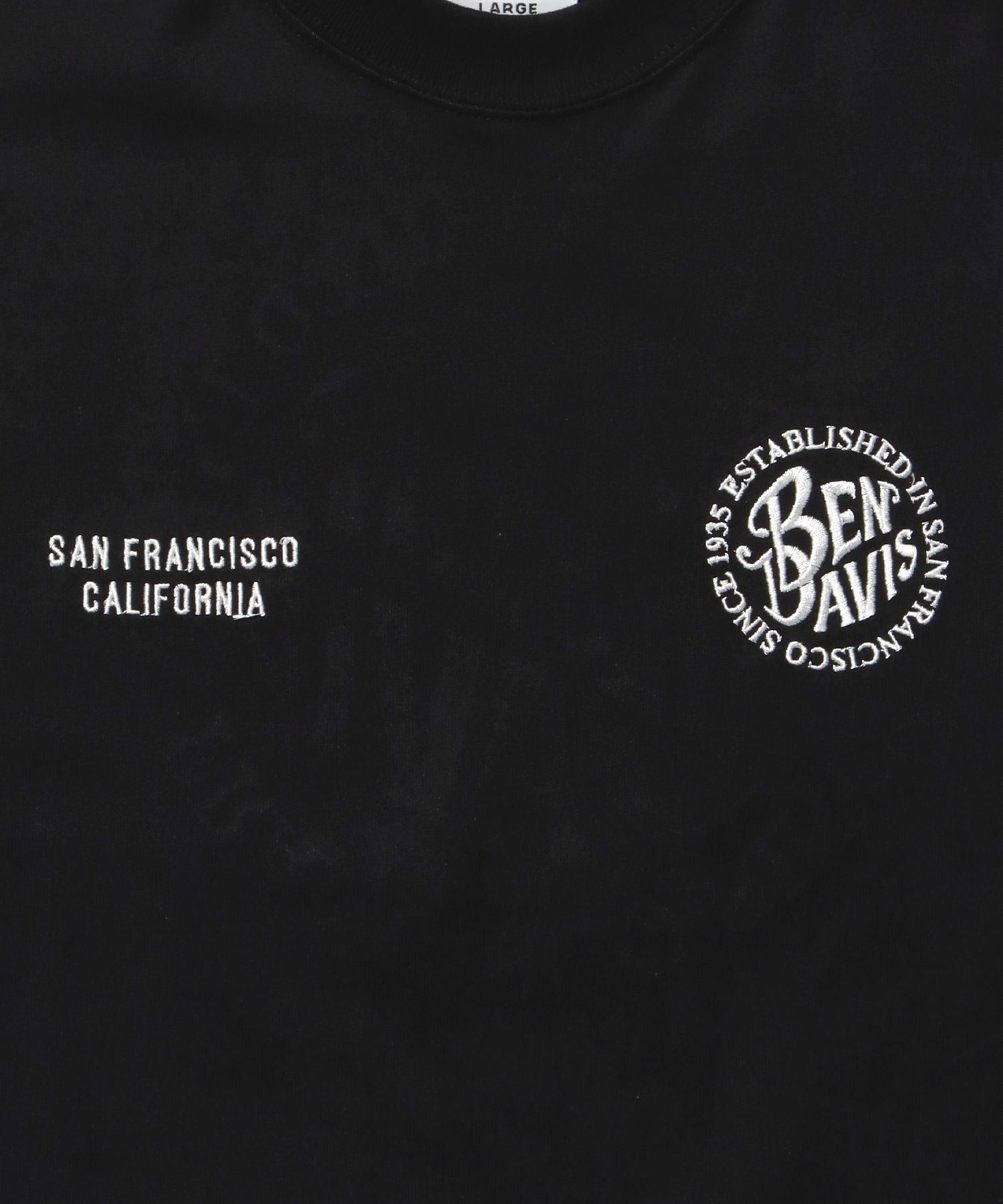 CIRCLE EMB CROPPED TEE NV / Tシャツ 短丈 クルーネック 半袖 ブラック