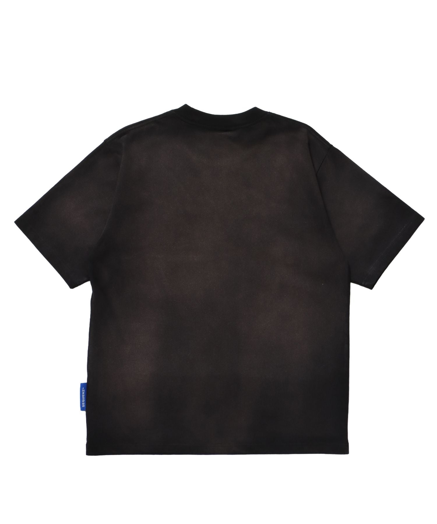 FADE APPLIQUE LOGO TEE / Tシャツ 短丈 クルーネック 半袖 加工 古着 ブラック