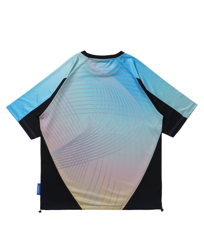 SQNZ CLUB T-SHIRTS / Tシャツ 短丈 クルーネック 半袖 ゲームシャツ ドローコード 柄80