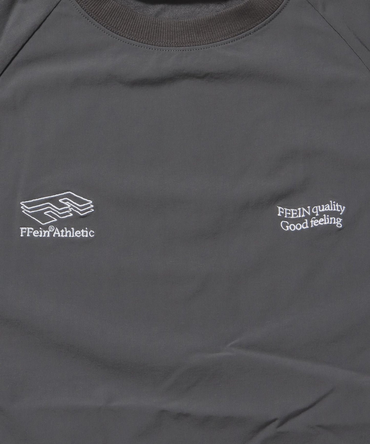 ナイロンゲームTシャツ / ナイロン 半袖 クルーネック Tシャツドローコード チャコール