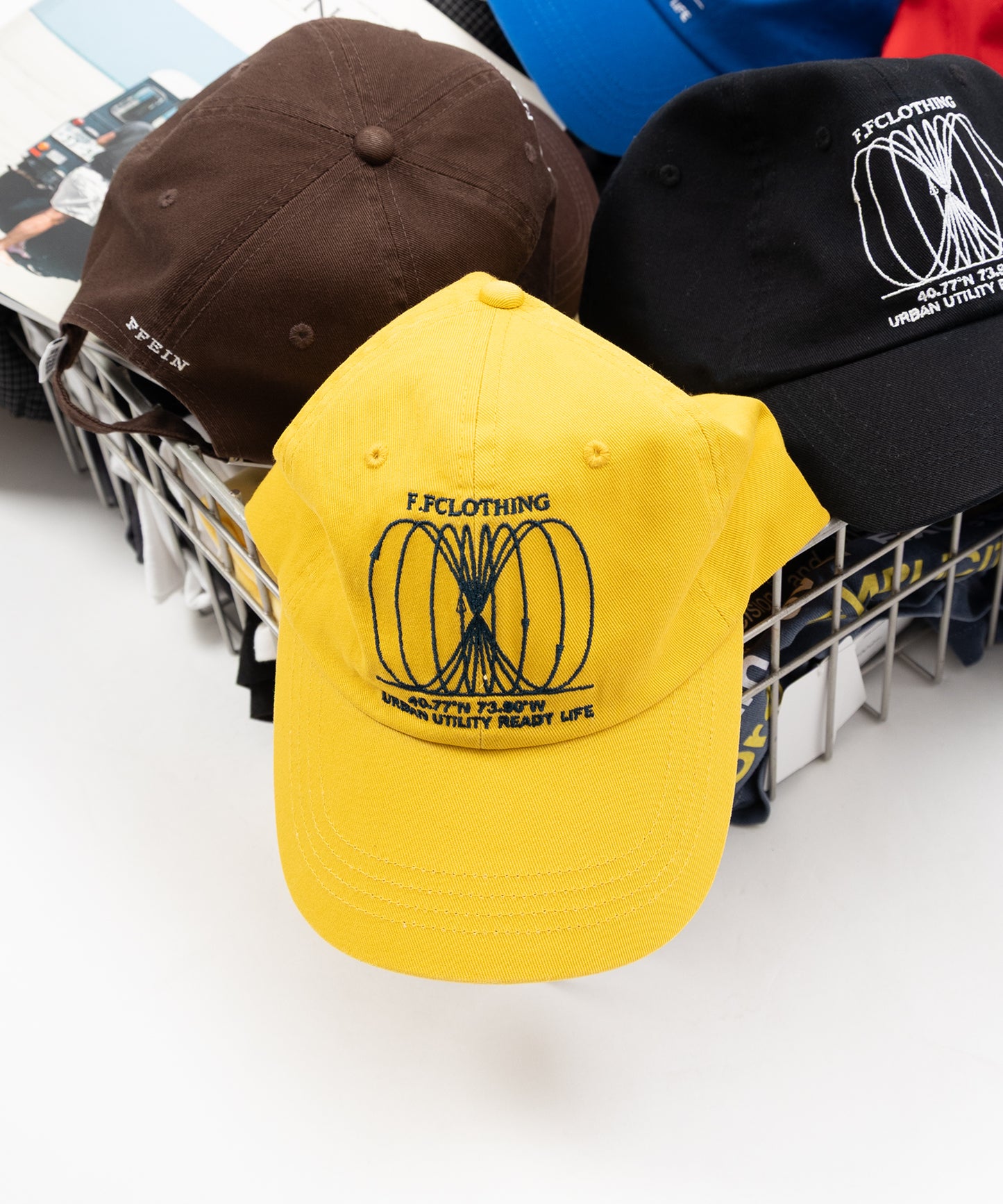 アートロゴ刺繍キャップ / 深めキャップ イエロー