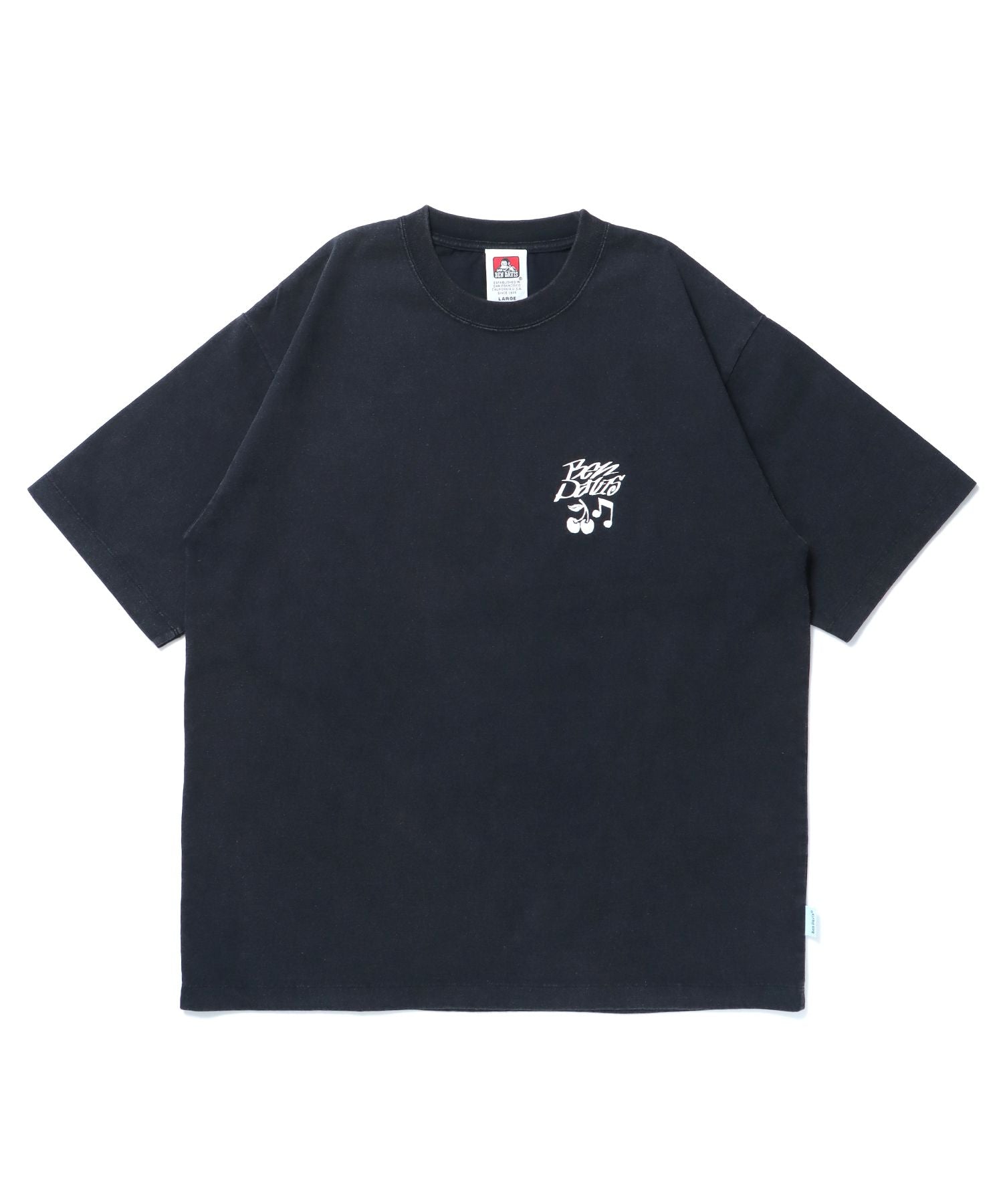 【BEN DAVIS(ベンデイビス)】BLURRED VNTG TEE / Tシャツ 半袖 クルーネック オーバーサイズ 刺繍 ブラック