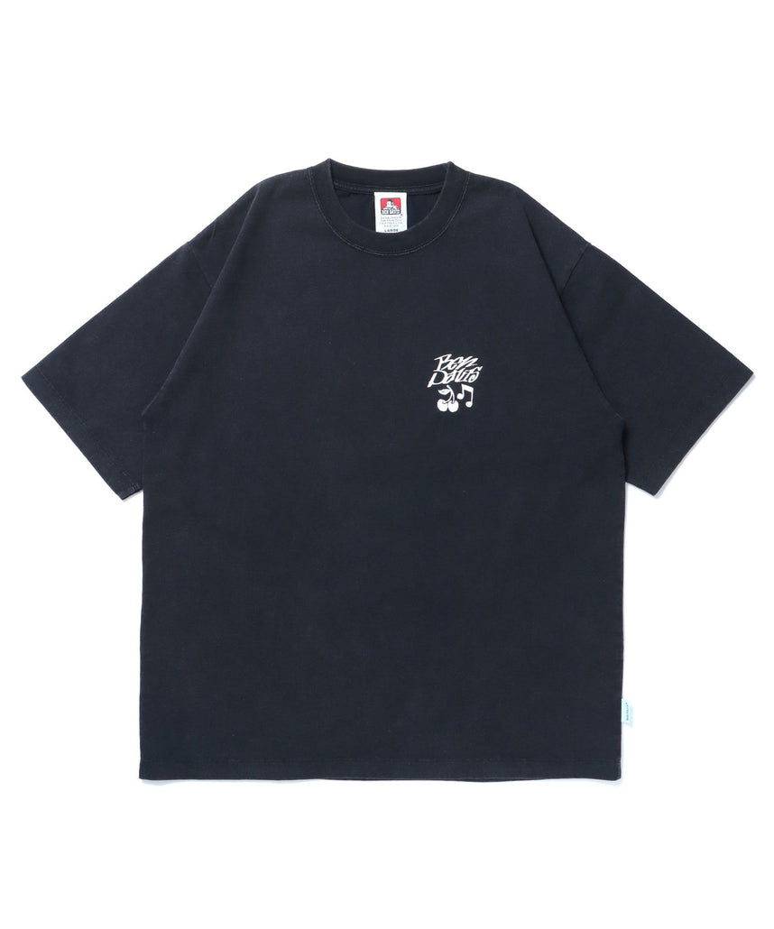【BEN DAVIS(ベンデイビス)】BLURRED VNTG TEE / Tシャツ 半袖 クルーネック オーバーサイズ 刺繍 ブラック