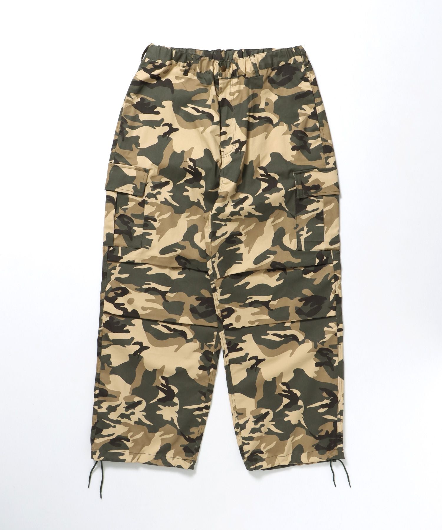 【BEN DAVIS(ベンデイビス)】SNOW WORKERS PANTS SP / ワークパンツ カーゴポケット ワイドストレート ゴムシャーリング 柄89