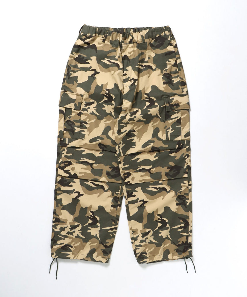 【BEN DAVIS(ベンデイビス)】SNOW WORKERS PANTS SP / ワークパンツ カーゴポケット ワイドストレート ゴムシャーリング 柄89