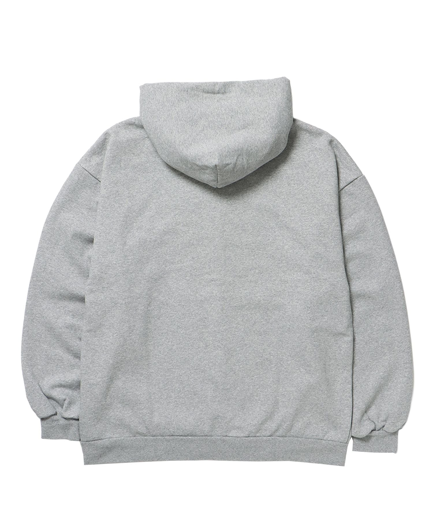 APPLIQUE STONE FADE ZIP P/K / ラインストーン ジップパーカー ダブルジップ 裏起毛 加工 【セットアップ着用可】 グレー