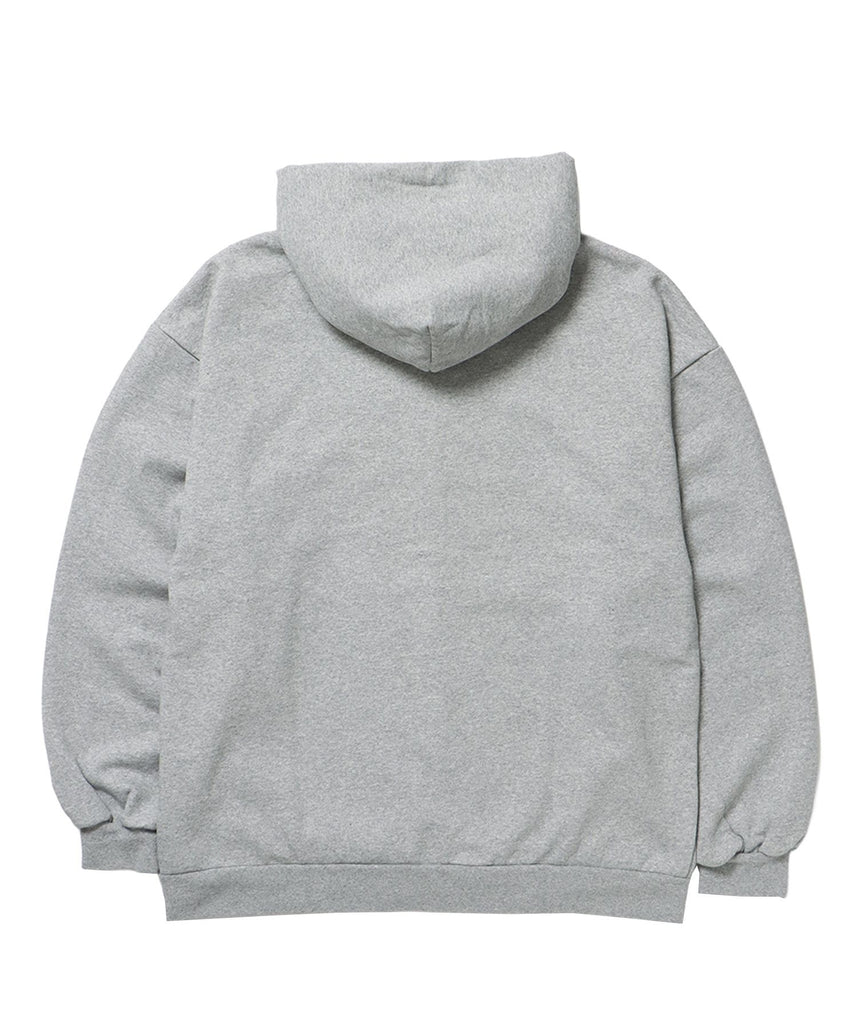 APPLIQUE STONE FADE ZIP P/K / ラインストーン ジップパーカー ダブルジップ 裏起毛 加工 【セットアップ】 グレー
