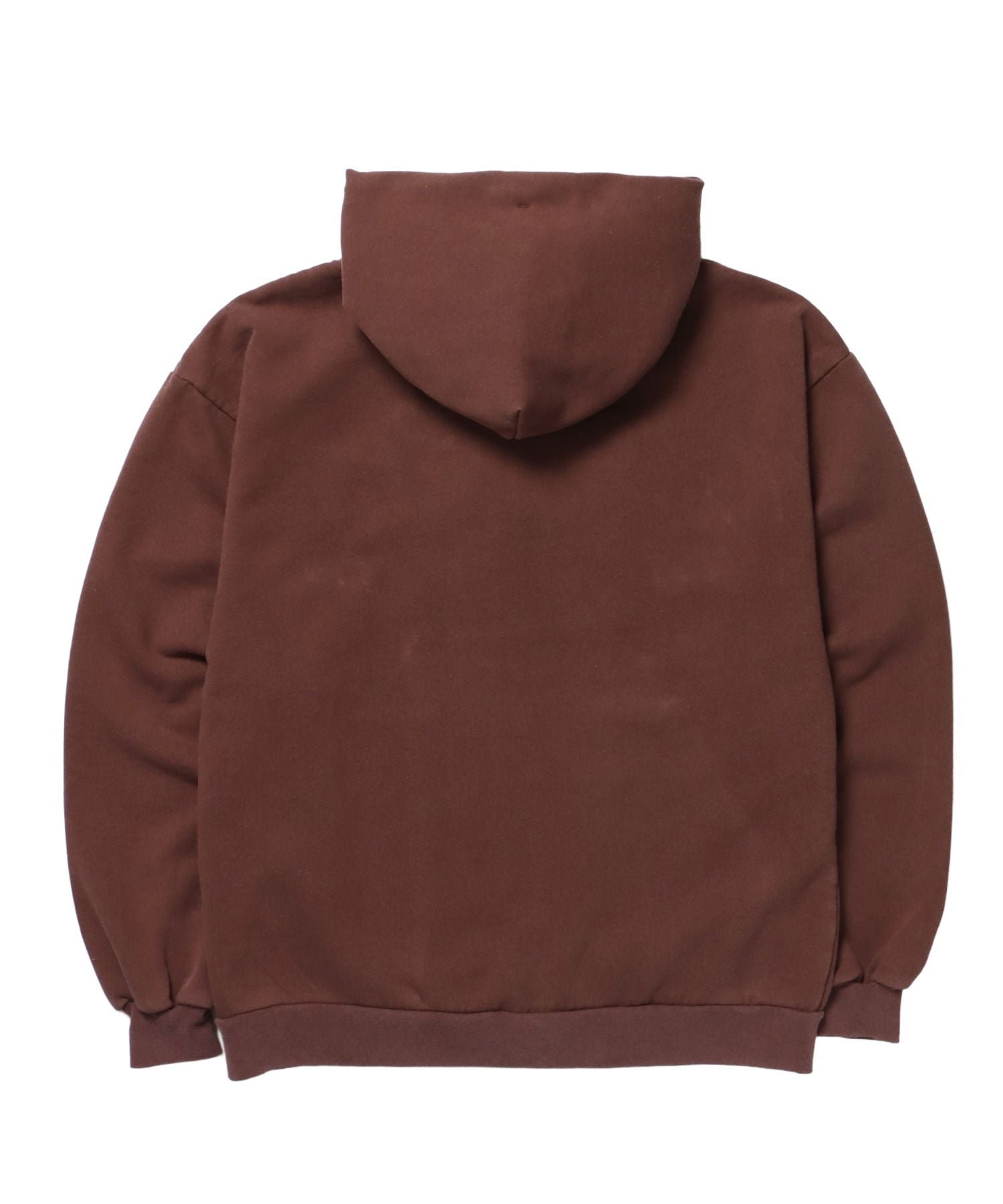 APPLIQUE STONE FADE ZIP P/K / ラインストーン ジップパーカー ダブルジップ 裏起毛 加工 【セットアップ】 モカ