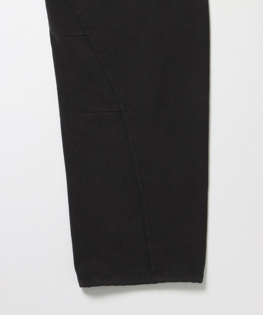 WASHED CURVE SWEAT PANTS / カーブ スウェットパンツ 加工 裏起毛 【セットアップ】 ブラック