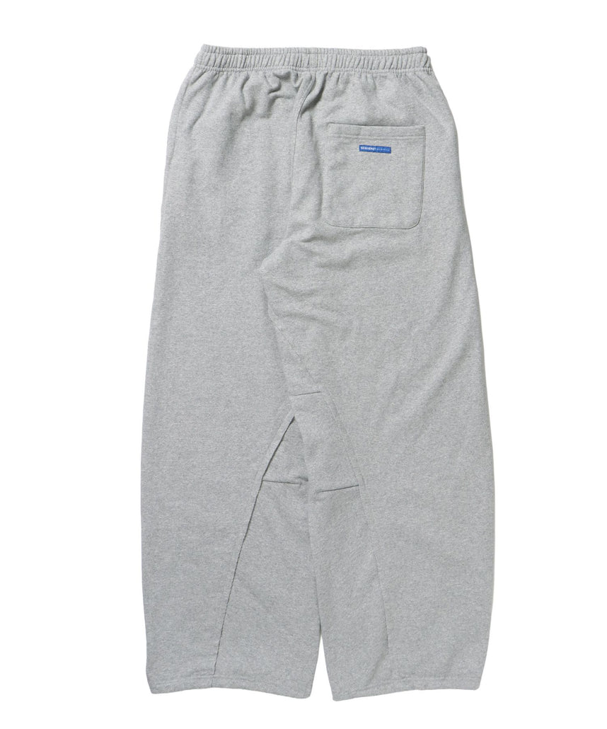 WASHED CURVE SWEAT PANTS / カーブ スウェットパンツ 加工 裏起毛 【セットアップ】 グレー