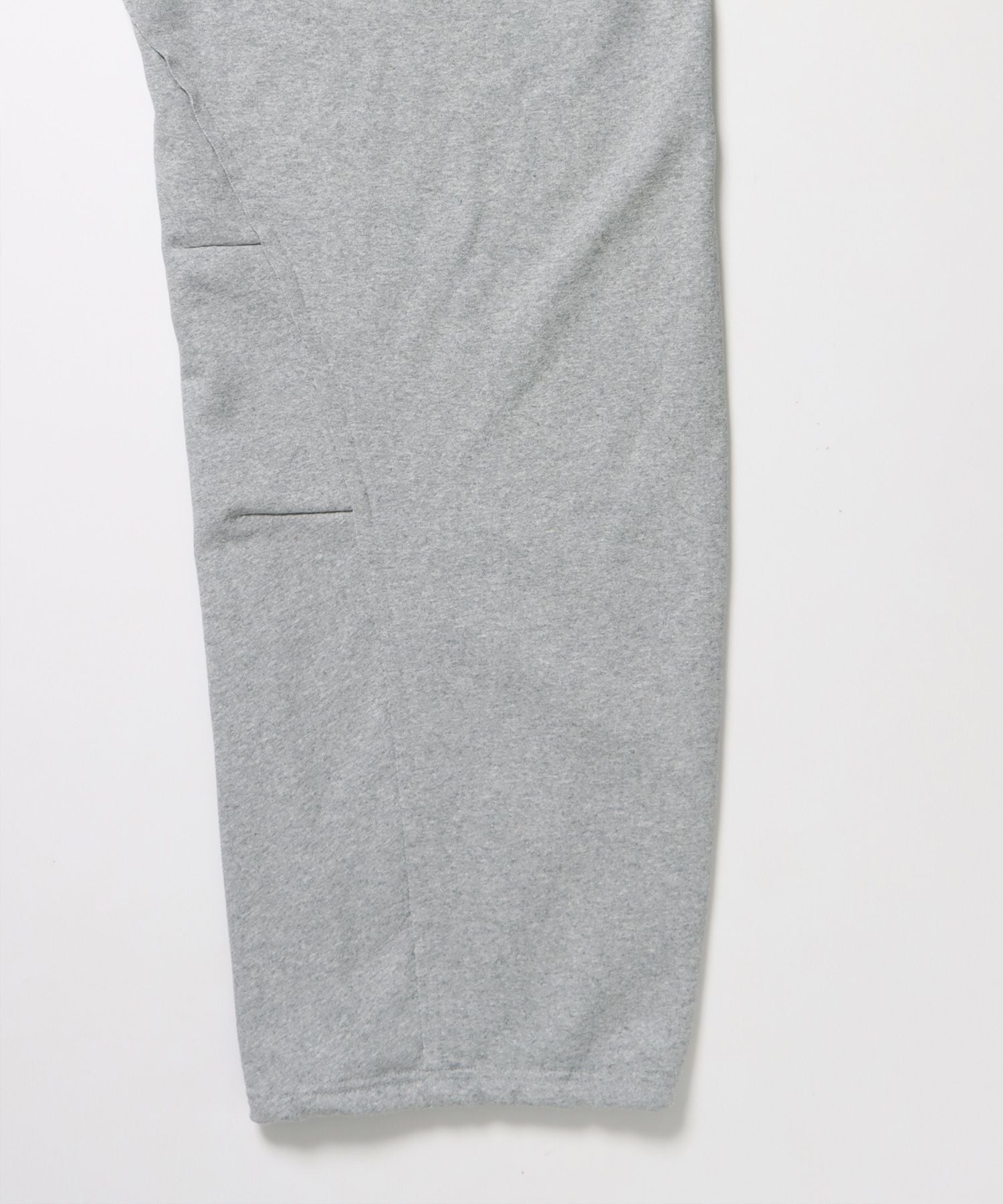 WASHED CURVE SWEAT PANTS / カーブ スウェットパンツ 加工 裏起毛 【セットアップ】 グレー