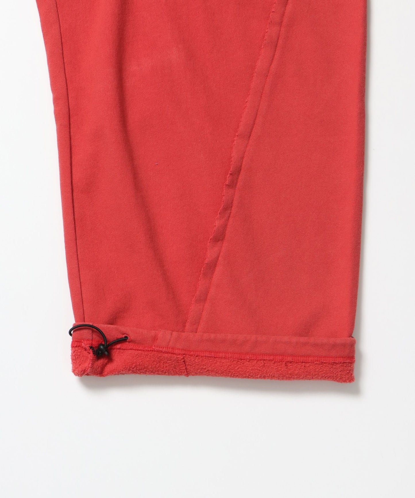 WASHED CURVE SWEAT PANTS / カーブ スウェットパンツ 加工 裏起毛 【セットアップ着用可】 レッド
