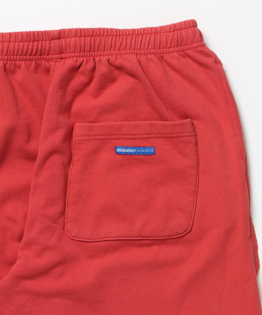 WASHED CURVE SWEAT PANTS / カーブ スウェットパンツ 加工 裏起毛 【セットアップ】 レッド