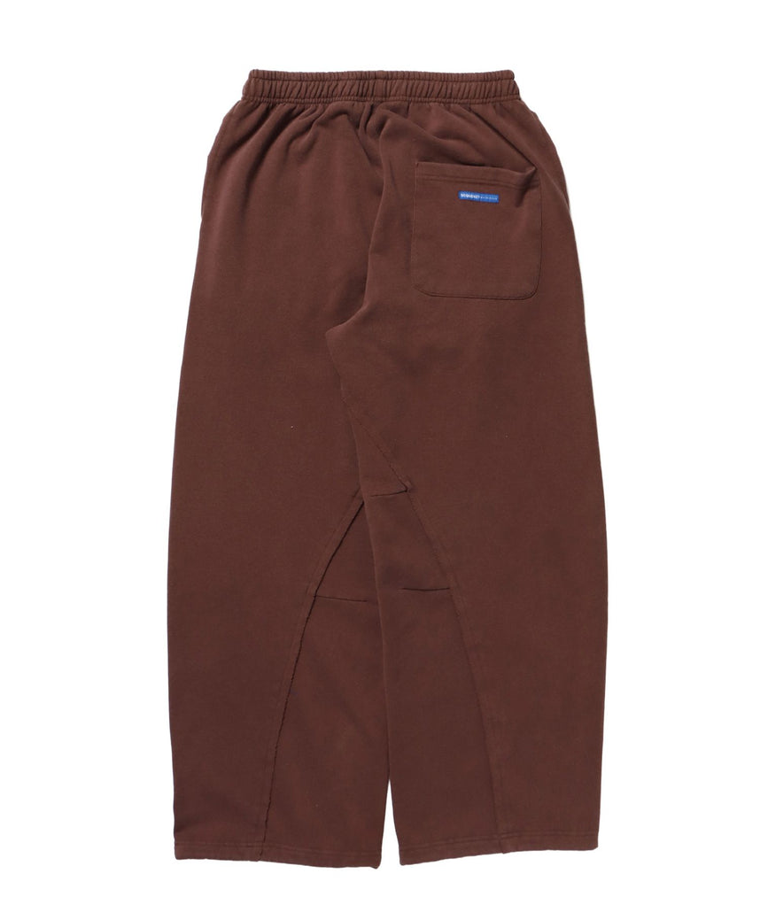 WASHED CURVE SWEAT PANTS / カーブ スウェットパンツ 加工 裏起毛 【セットアップ】 モカ