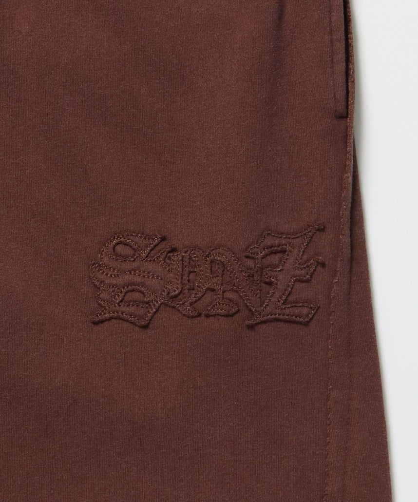WASHED CURVE SWEAT PANTS / カーブ スウェットパンツ 加工 裏起毛 【セットアップ】 モカ