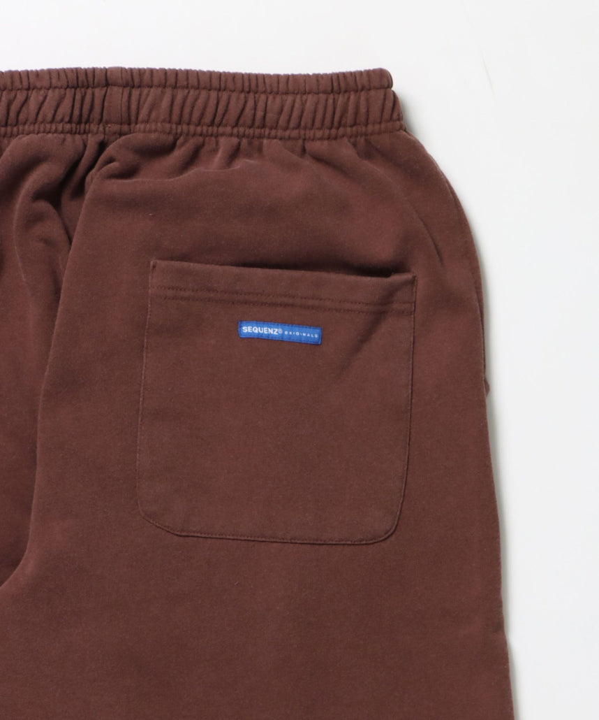 WASHED CURVE SWEAT PANTS / カーブ スウェットパンツ 加工 裏起毛 【セットアップ】 モカ