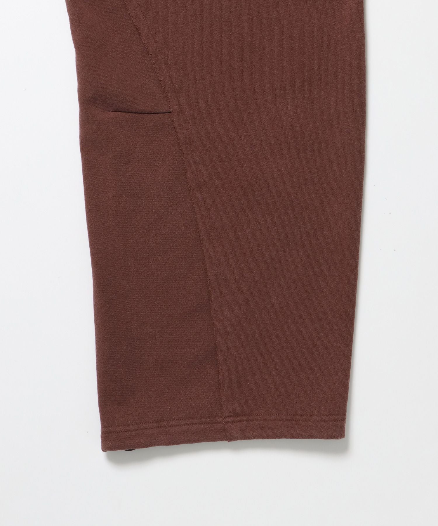 WASHED CURVE SWEAT PANTS / カーブ スウェットパンツ 加工 裏起毛 【セットアップ】 モカ