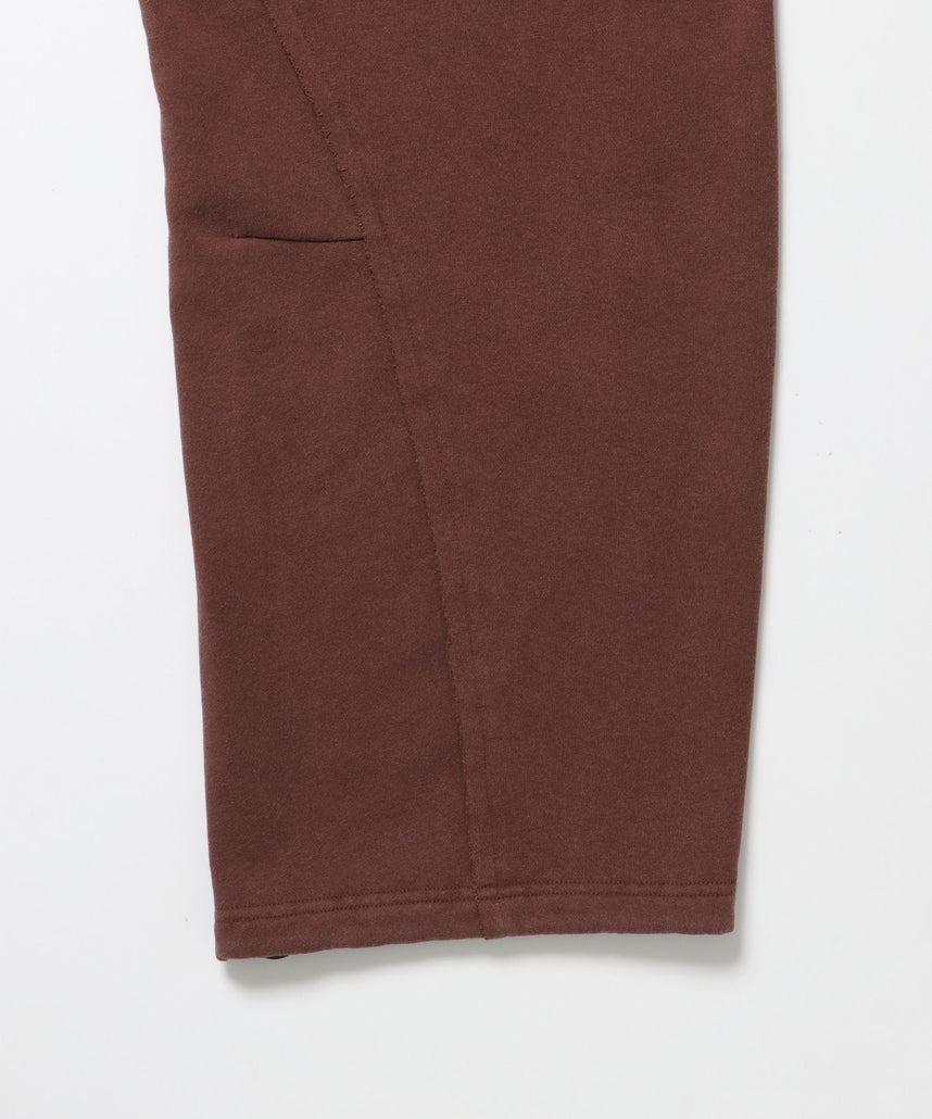 WASHED CURVE SWEAT PANTS / カーブ スウェットパンツ 加工 裏起毛 【セットアップ】 モカ