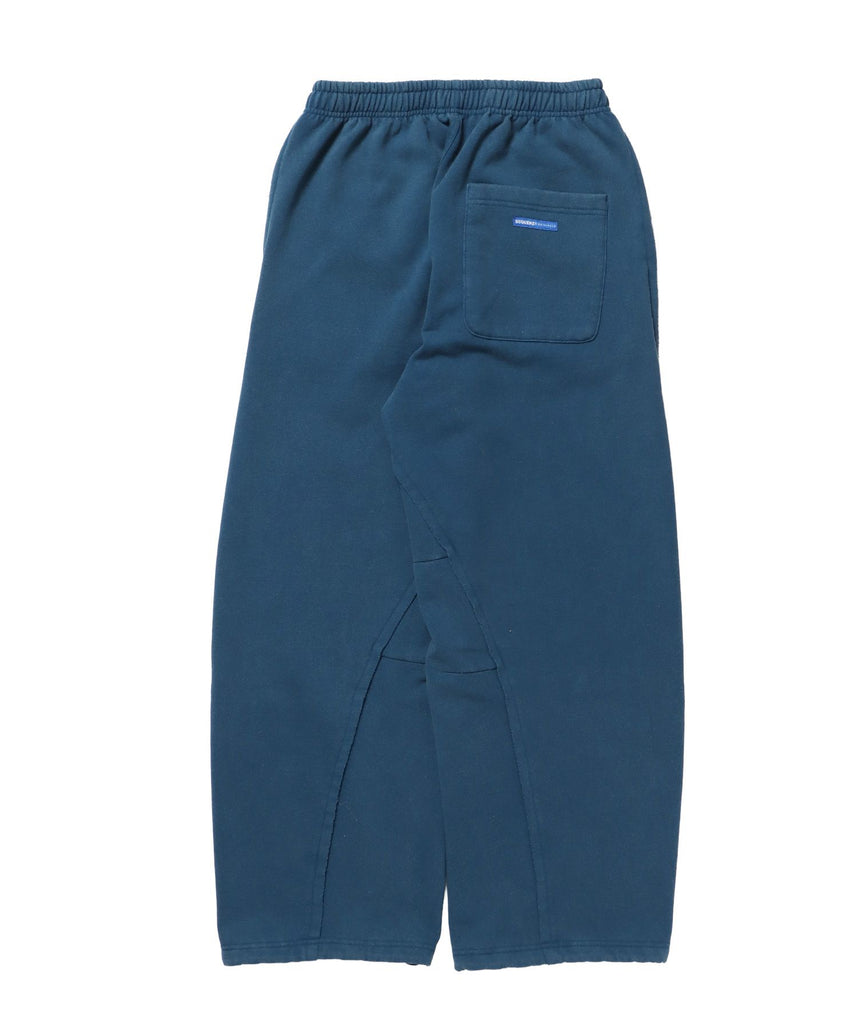 WASHED CURVE SWEAT PANTS / カーブ スウェットパンツ 加工 裏起毛 【セットアップ】 ブルー