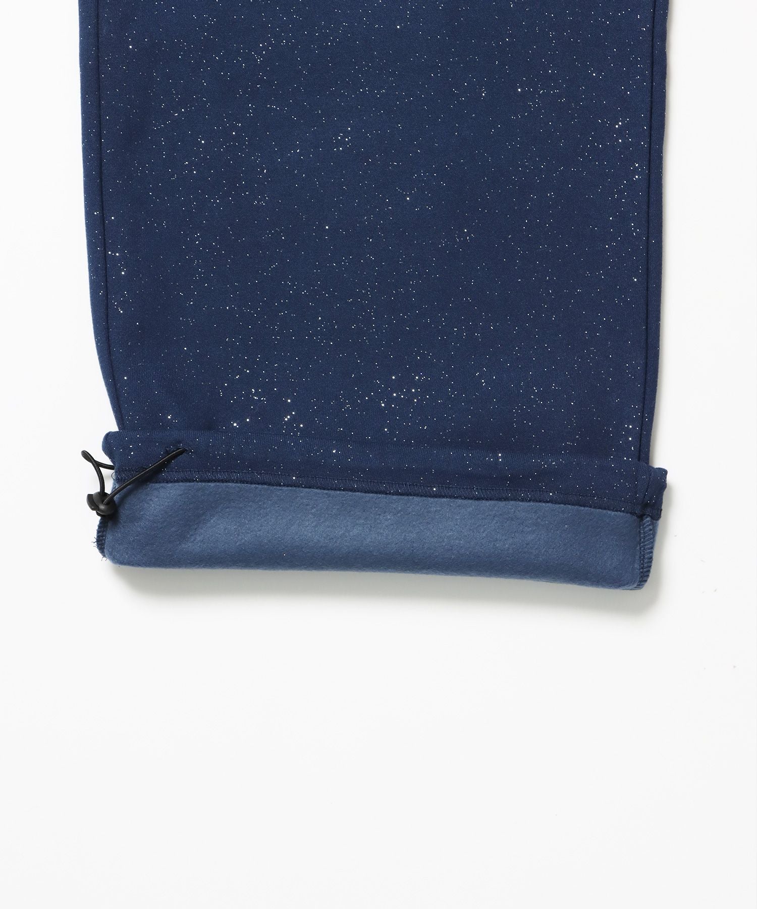 SQNZ GLITTER SWEAT PANTS / グリッター ラインストーン スウェットパンツ ドローコード 裏起毛 【セットアップ着用可】 ダークネイビー
