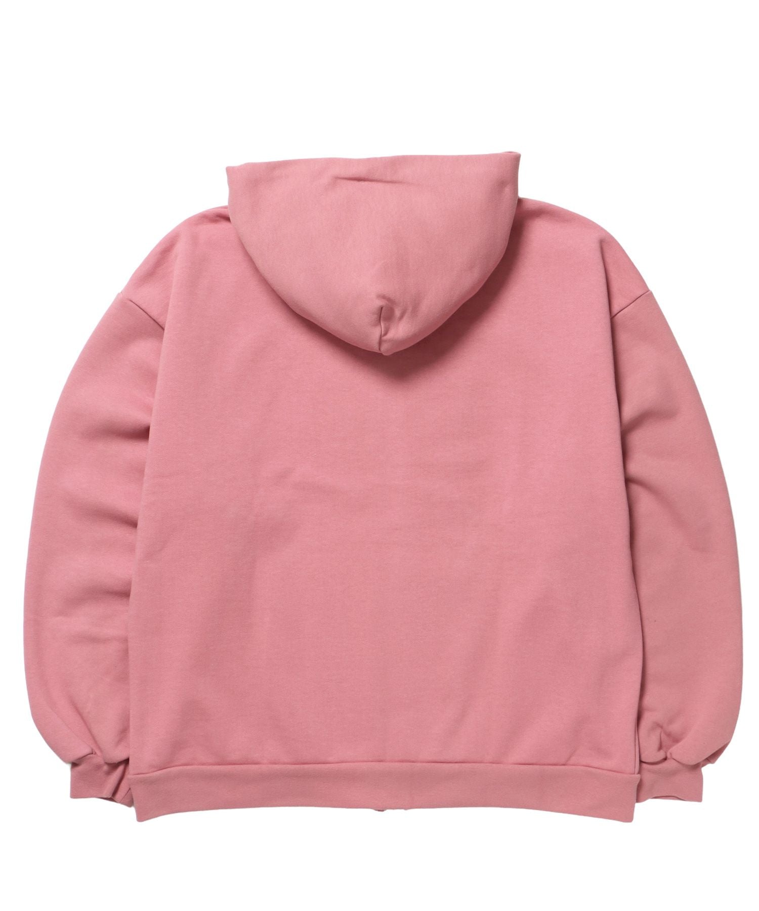 RHINE STONE ZIP P/K / ラインストーン ジップパーカー 裏起毛 フーディ スウェット ピンク