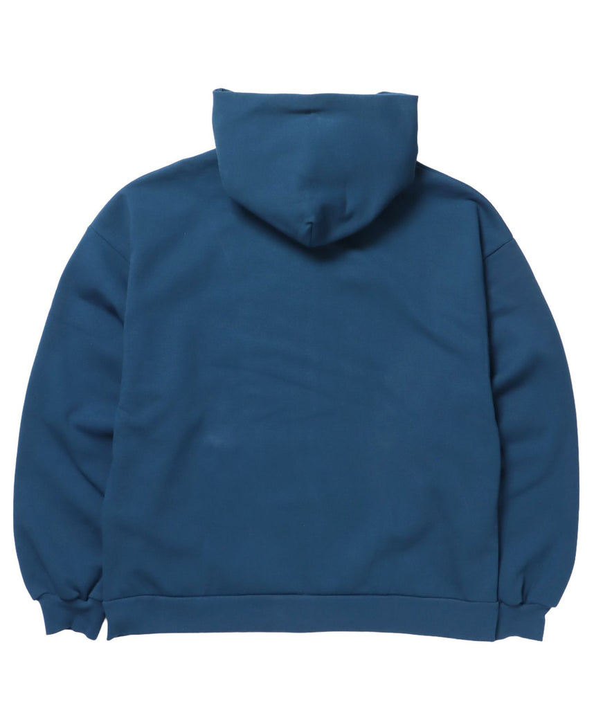 RHINE STONE ZIP P/K / ラインストーン ジップパーカー 裏起毛 フーディ スウェット ブルー