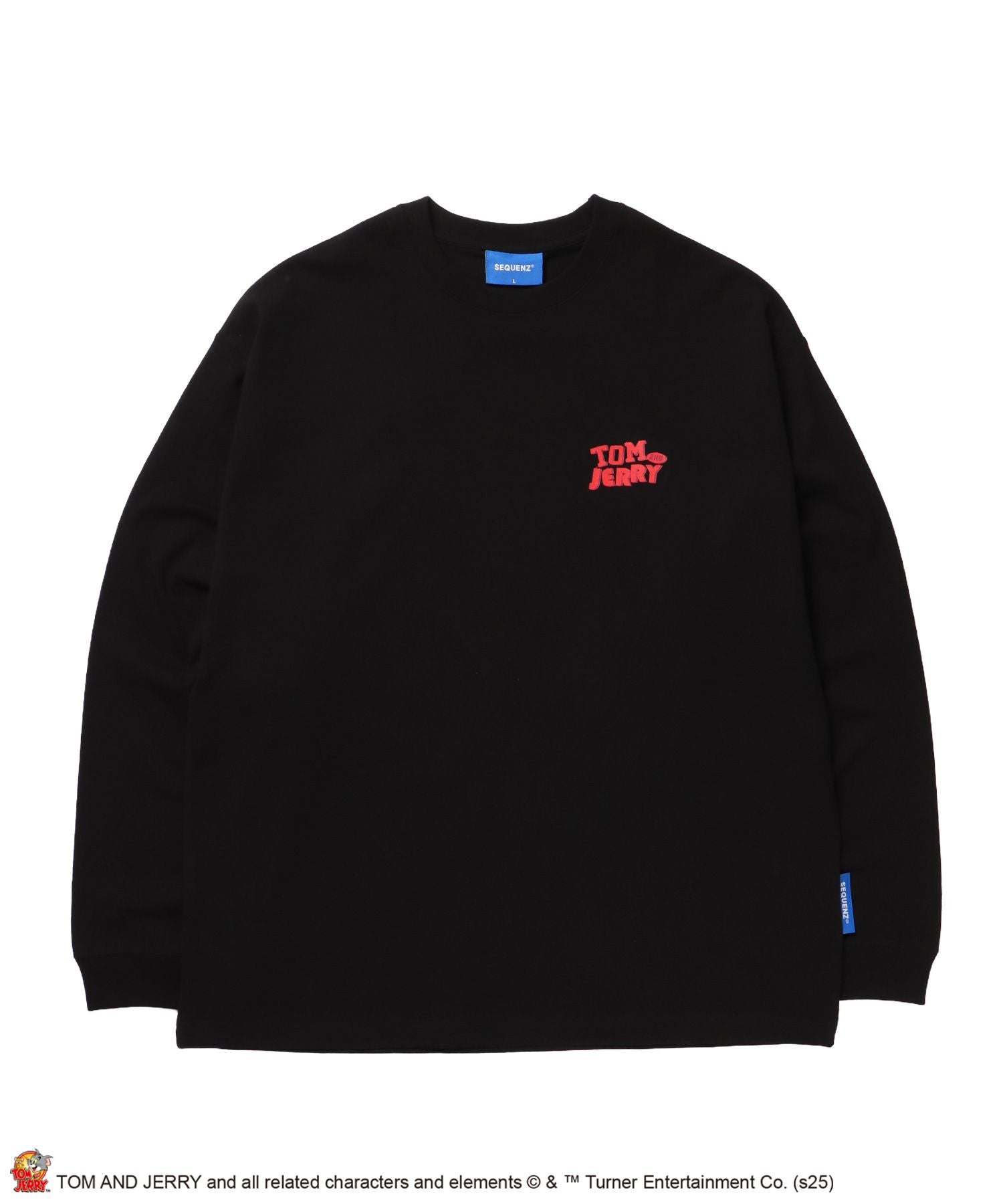 【SEQUENZ(シークエンズ)】TJ PLASTIC MODEL L/S TEE / トムとジェリー ロンT 長袖 クルーネック プリント ブラック