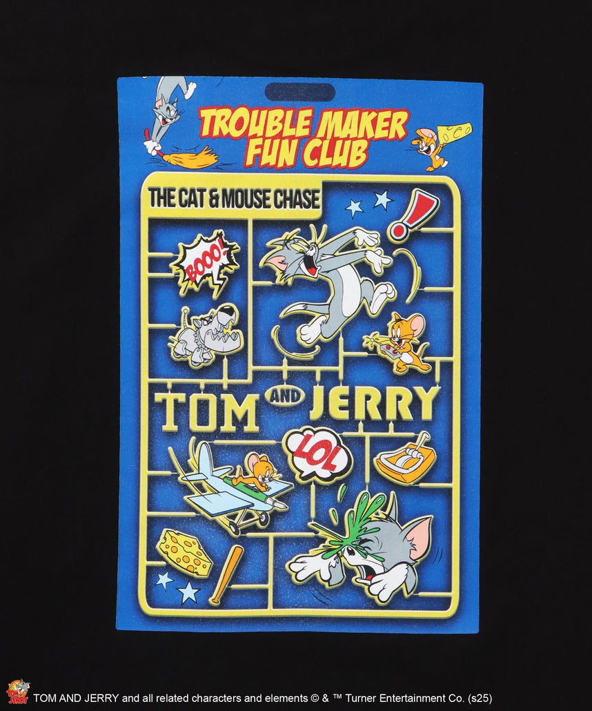 TJ PLASTIC MODEL L/S TEE / トムとジェリー ロンT 長袖 クルーネック プリント ブラック