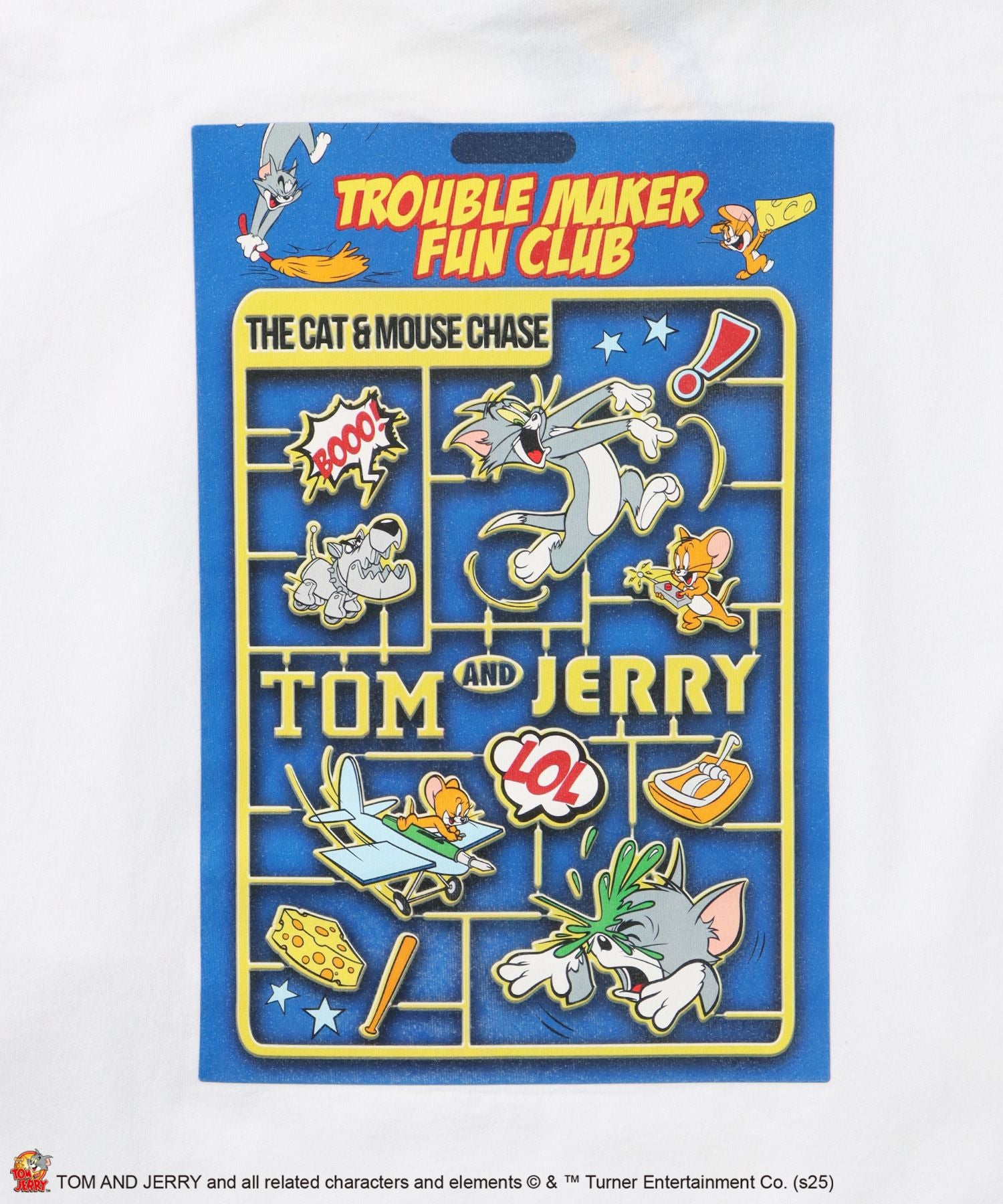 TJ PLASTIC MODEL L/S TEE / トムとジェリー ロンT 長袖 クルーネック プリント ホワイト