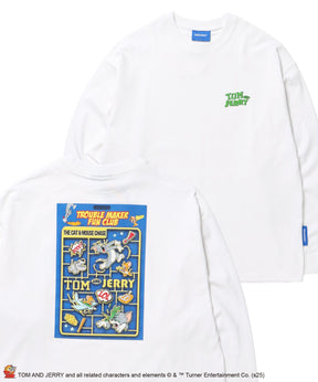TJ PLASTIC MODEL L/S TEE / トムとジェリー ロンT 長袖 クルーネック プリント ホワイト