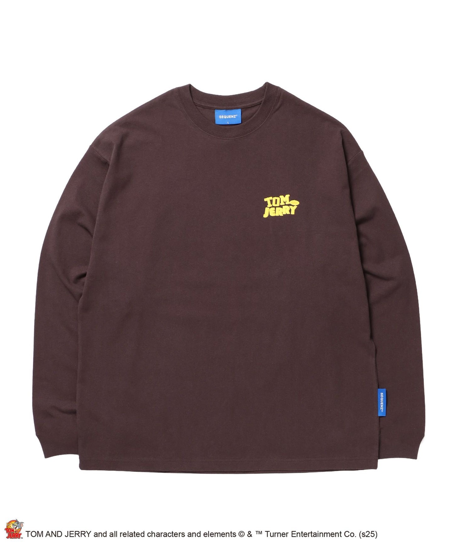 【SEQUENZ(シークエンズ)】TJ PLASTIC MODEL L/S TEE / トムとジェリー ロンT 長袖 クルーネック プリント ダークブラウン