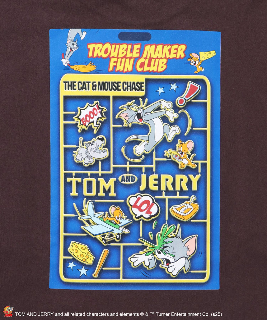 TJ PLASTIC MODEL L/S TEE / トムとジェリー ロンT 長袖 クルーネック プリント ダークブラウン