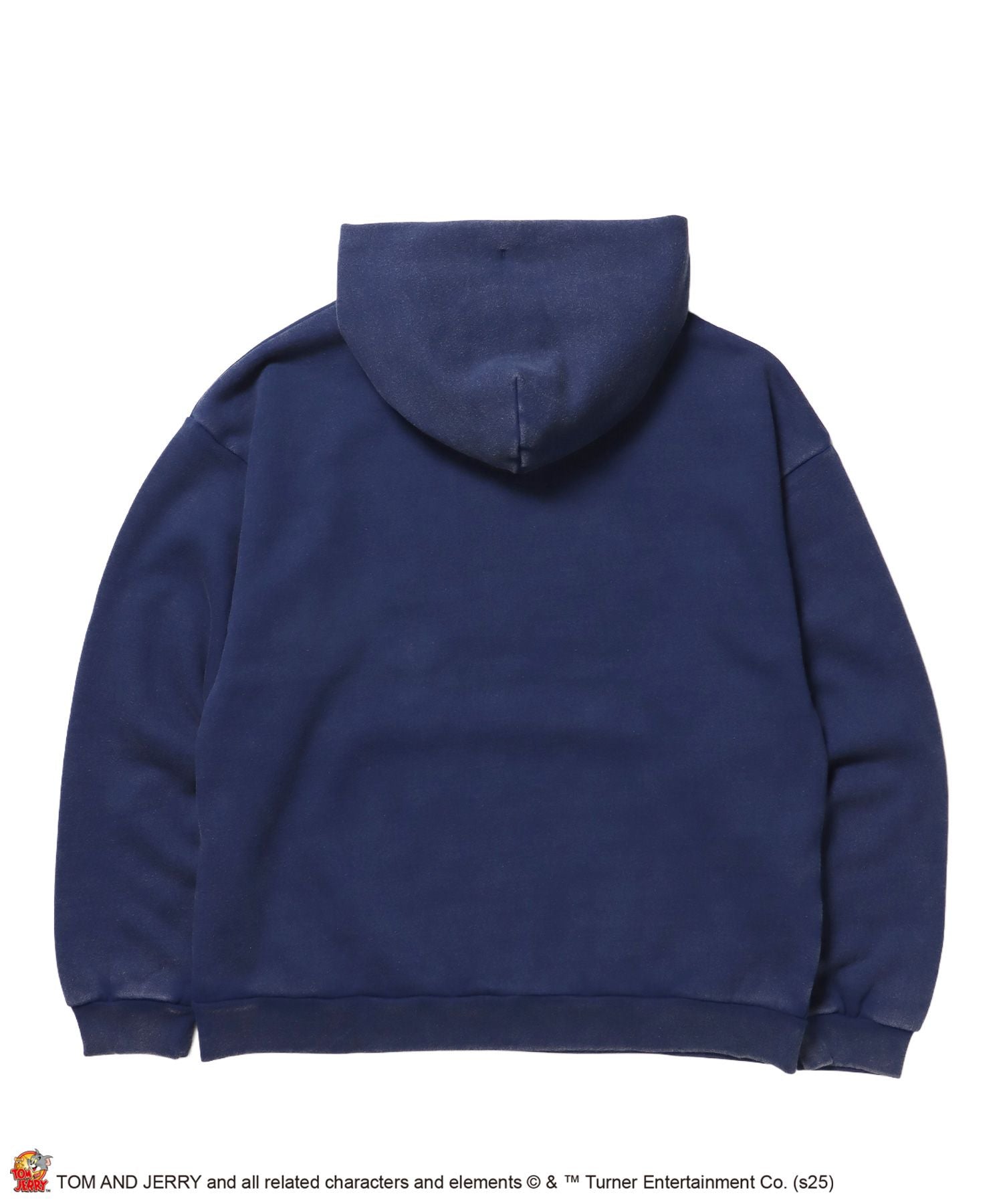 TJ APPLIQUE WASHED PK / トムとジェリー パーカー 加工 ワッペン 裏起毛 フーディ ロイヤルブルー