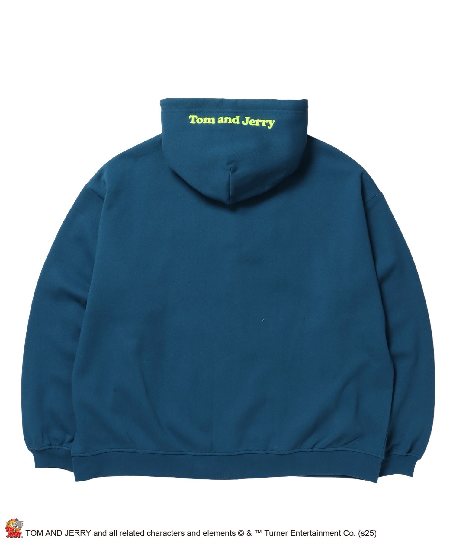 TJ RAMUNE SHOT SNAP HOODIE / トムとジェリー スナップフーディ パーカー 刺繍 裏起毛 グリーン
