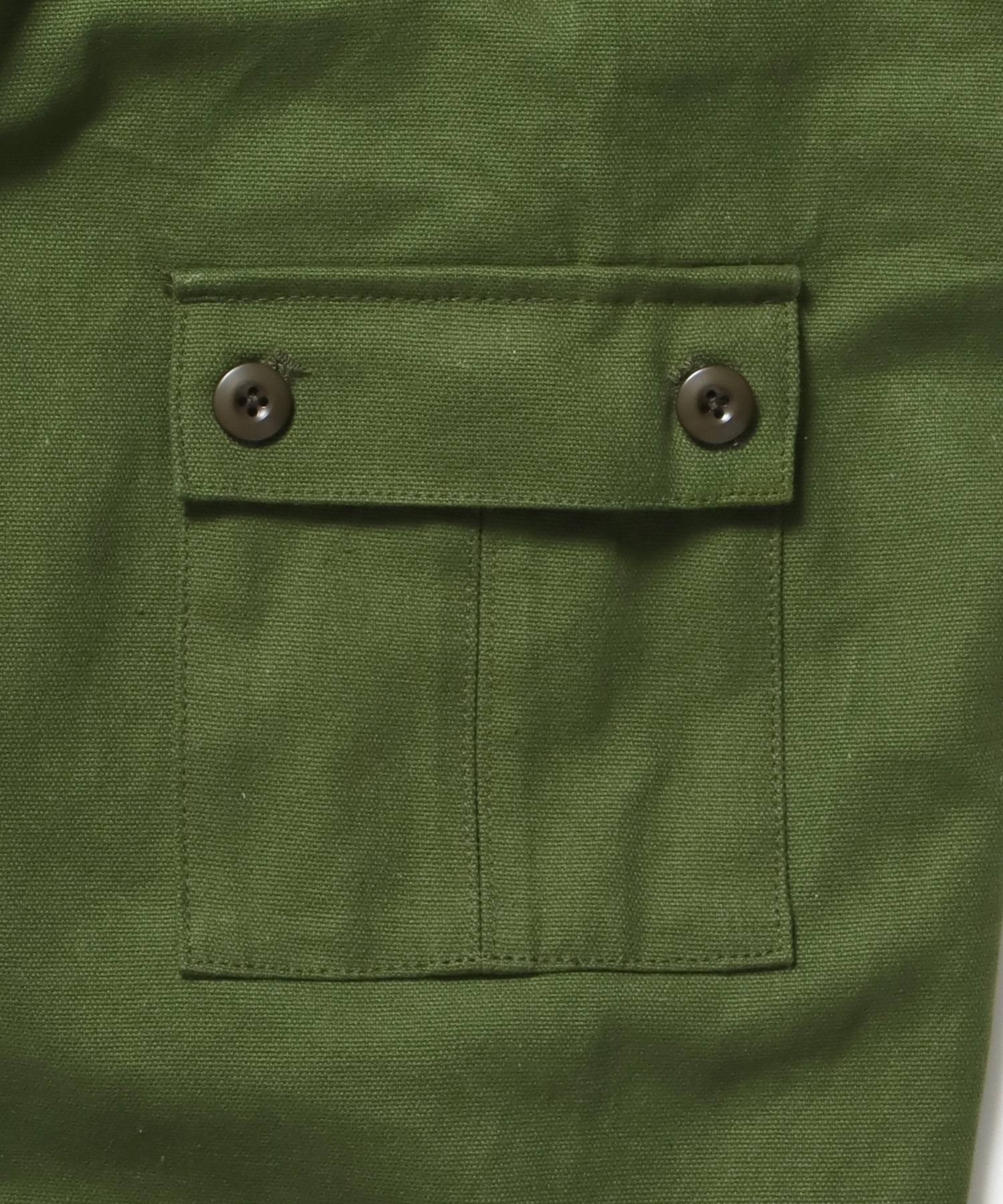 COTTON DUCK SOUVENIR JACKET / ジャケット ダック ジップ ワッペン 刺繍 カーキ