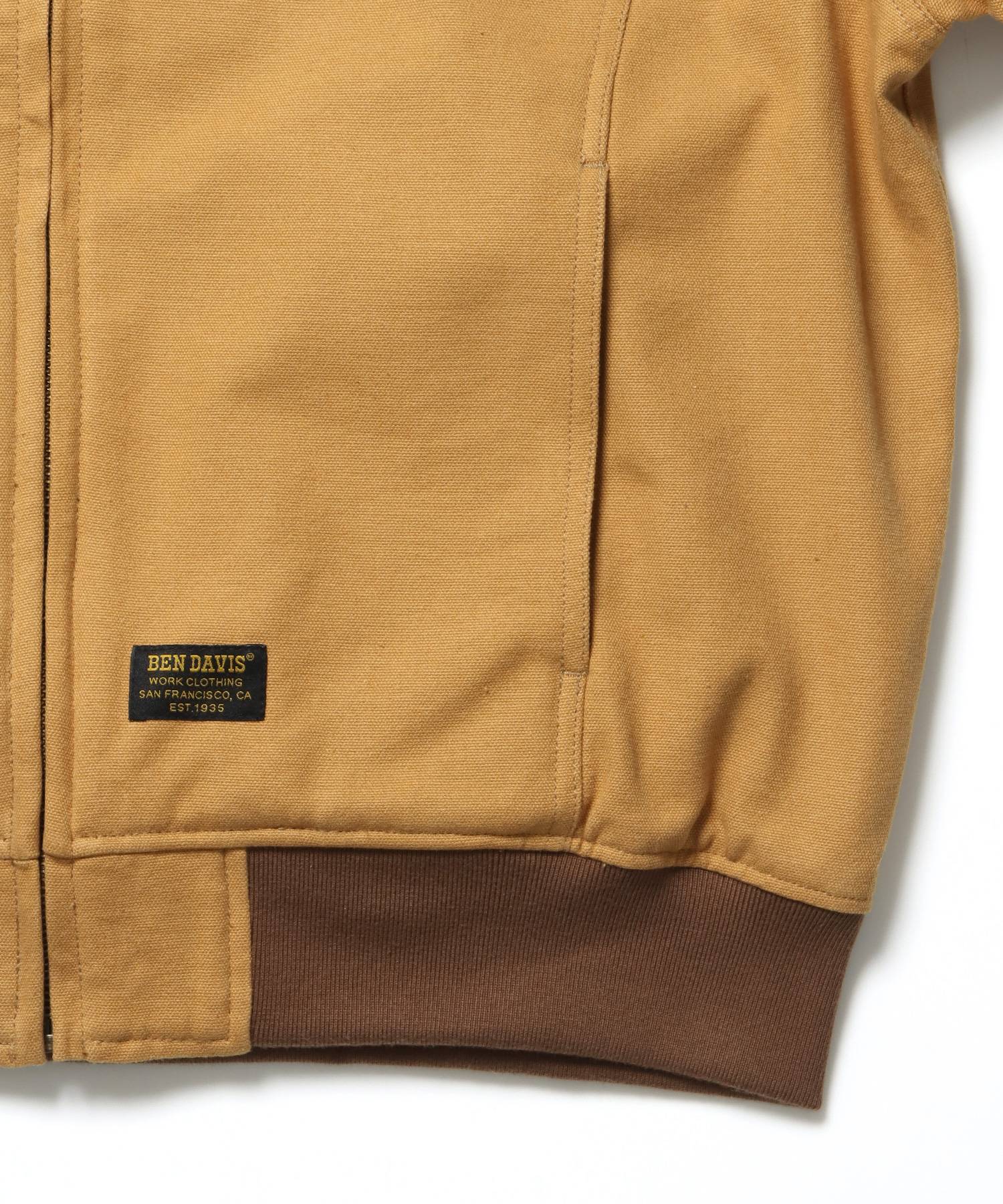 COTTON DUCK SOUVENIR JACKET / ジャケット ダック ジップ ワッペン 刺繍 ベージュ