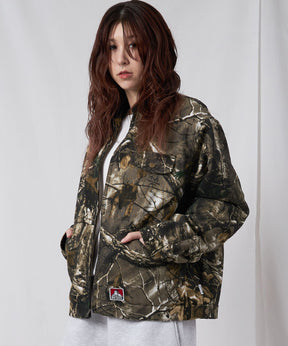 ZIP FRONT TRUCKER JACKET / ジャケット ジップ 短丈 中綿 加工 柄80