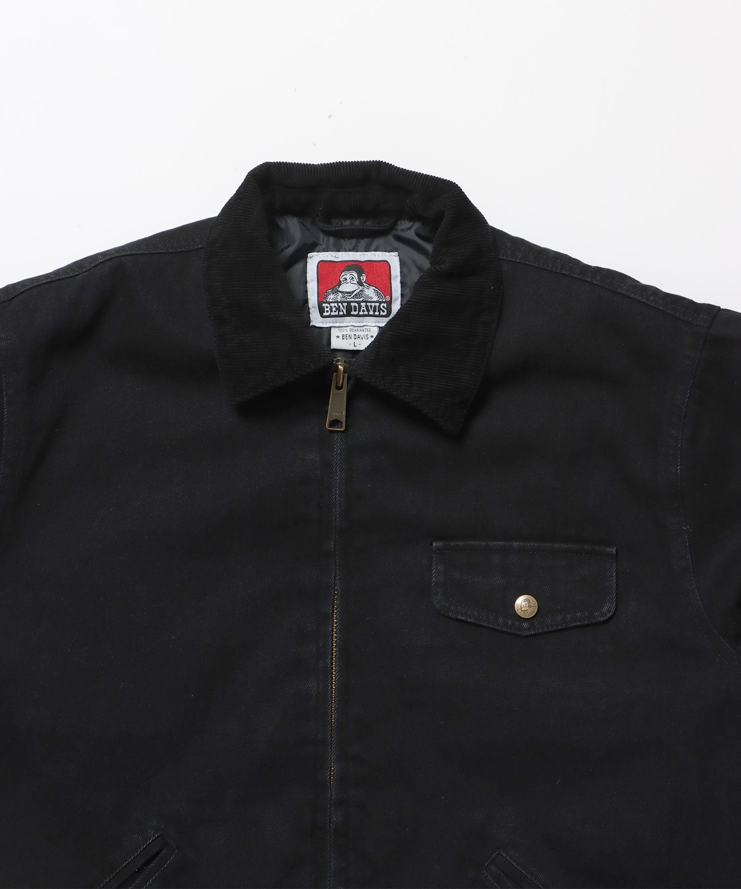 ZIP FRONT TRUCKER JACKET / ジャケット ジップ 短丈 中綿 加工 ブラック