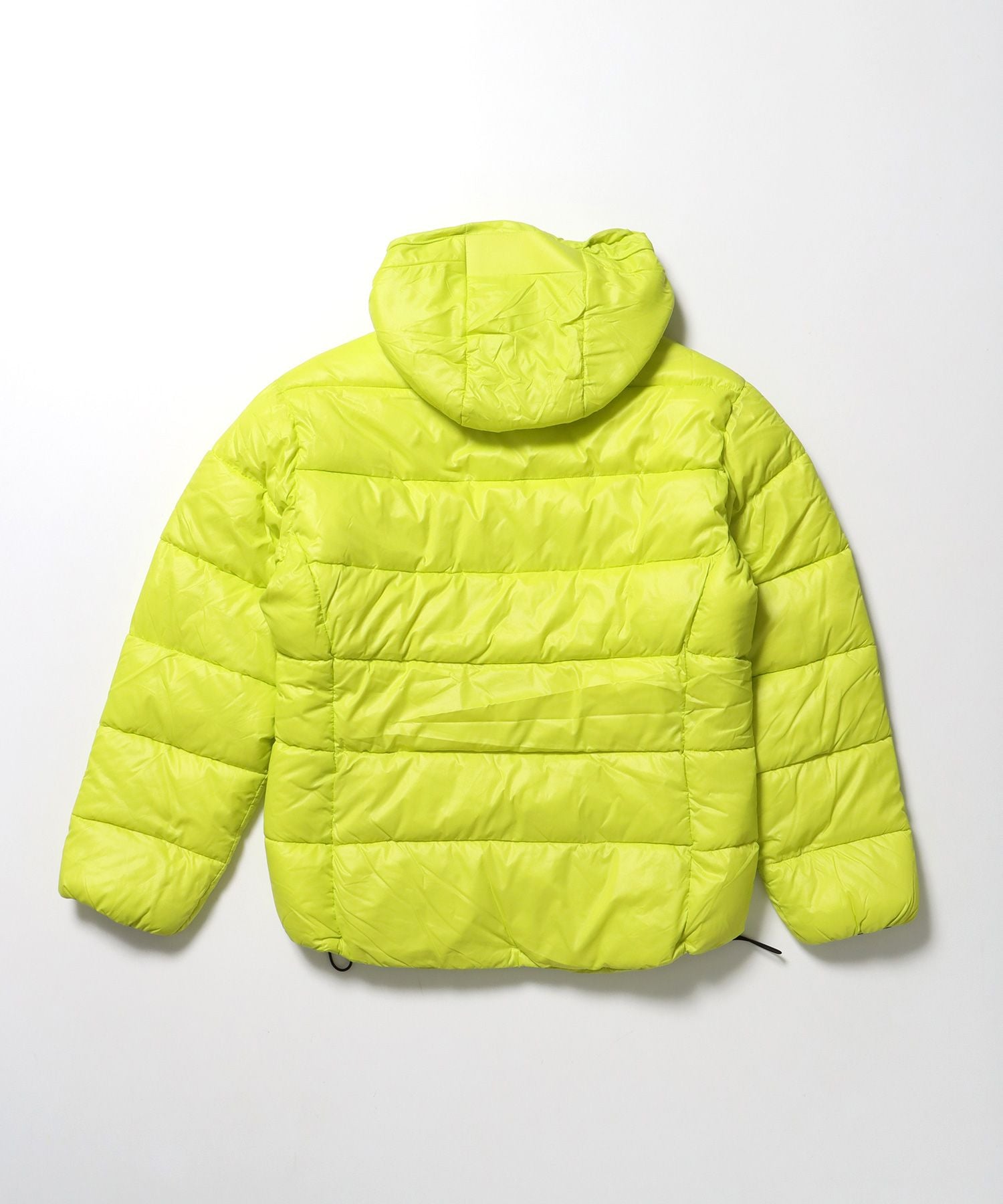 BD HOODED PUFFER JACKET / オーバーサイズ フーディ ジャケット 中綿 ダウン パファー ドローコード イエロー
