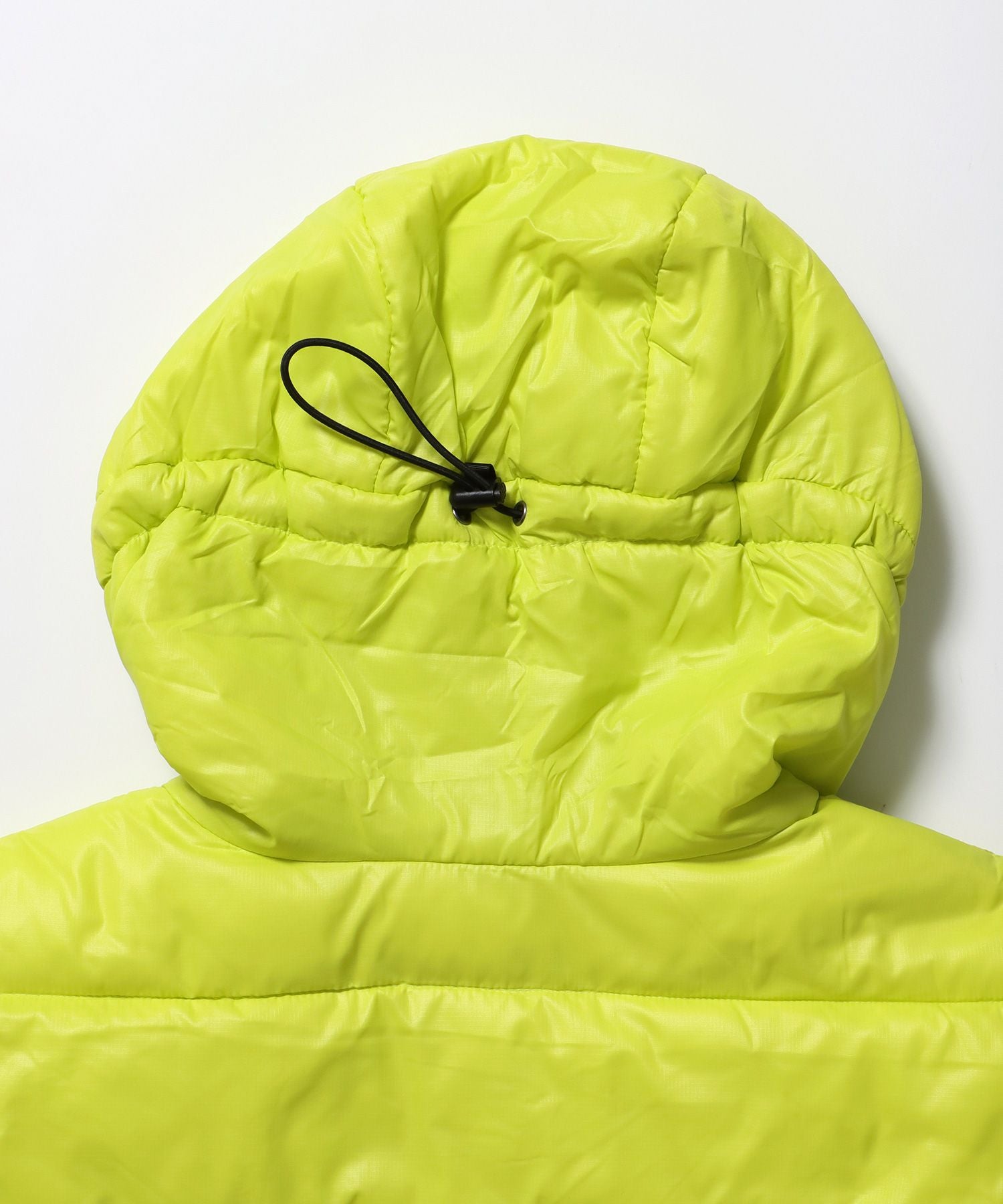 BD HOODED PUFFER JACKET / オーバーサイズ フーディ ジャケット 中綿 ダウン パファー ドローコード イエロー