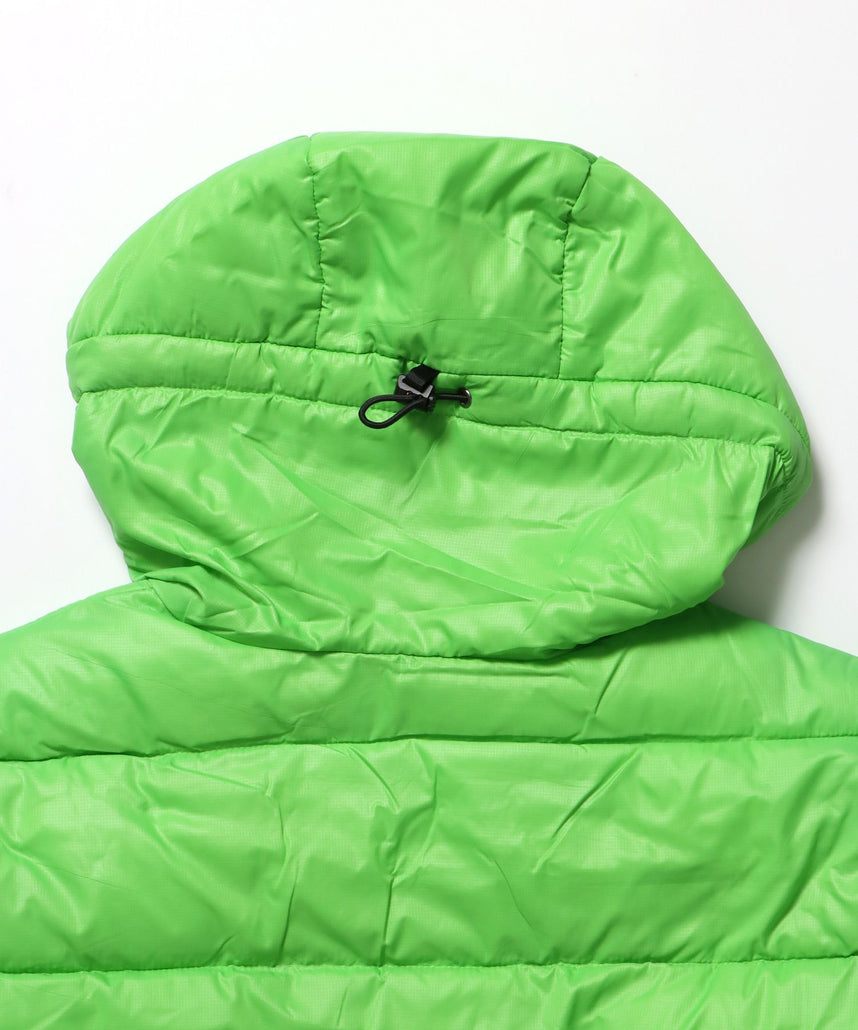 BD HOODED PUFFER JACKET / オーバーサイズ フーディ ジャケット 中綿 ダウン パファー ドローコード ペールクリーム