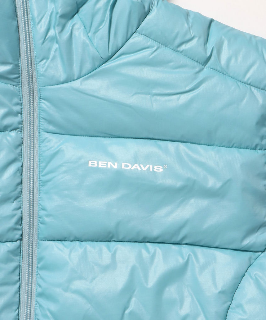 BD HOODED PUFFER JACKET / オーバーサイズ フーディ ジャケット 中綿 ダウン パファー ドローコード スカイブルー