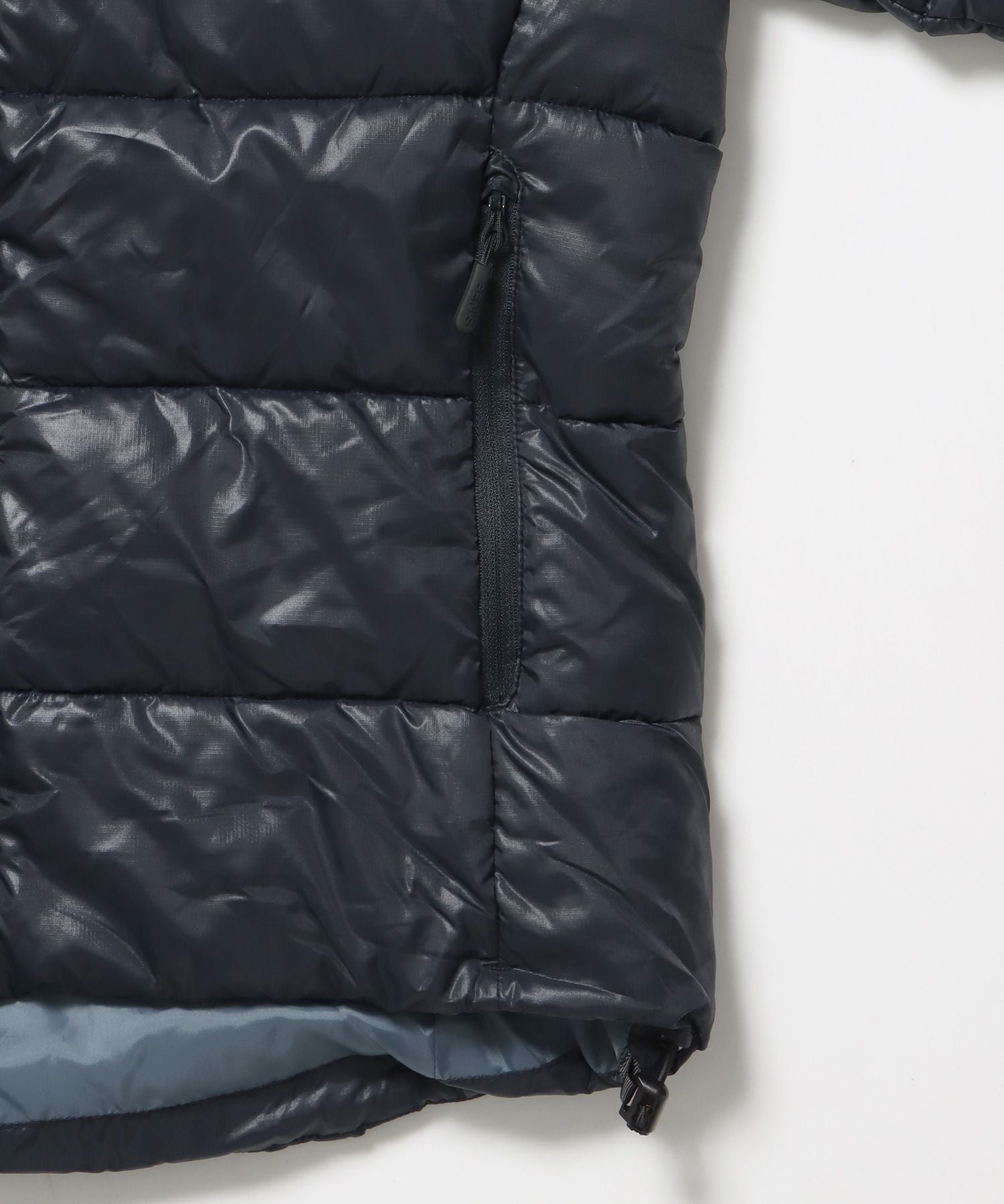 BD HOODED PUFFER JACKET / オーバーサイズ フーディ ジャケット 中綿 ダウン パファー ドローコード ダークネイビー