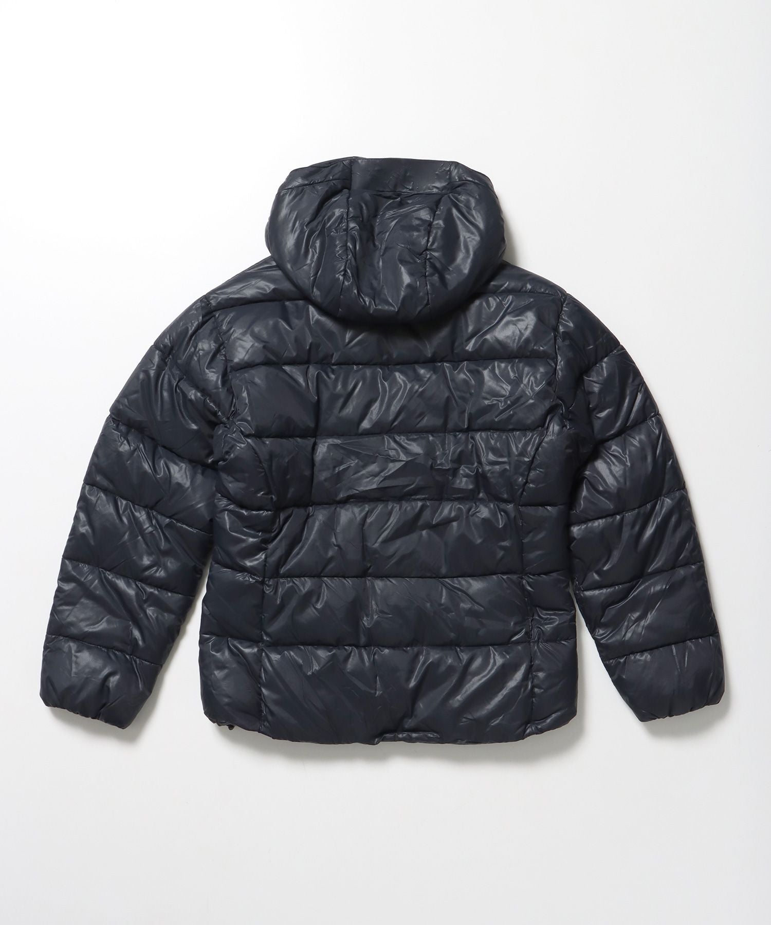BD HOODED PUFFER JACKET / オーバーサイズ フーディ ジャケット 中綿 ダウン パファー ドローコード ダークネイビー
