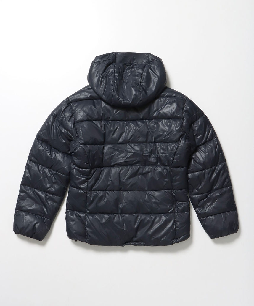 BD HOODED PUFFER JACKET / オーバーサイズ フーディ ジャケット 中綿 ダウン パファー ドローコード ダークネイビー