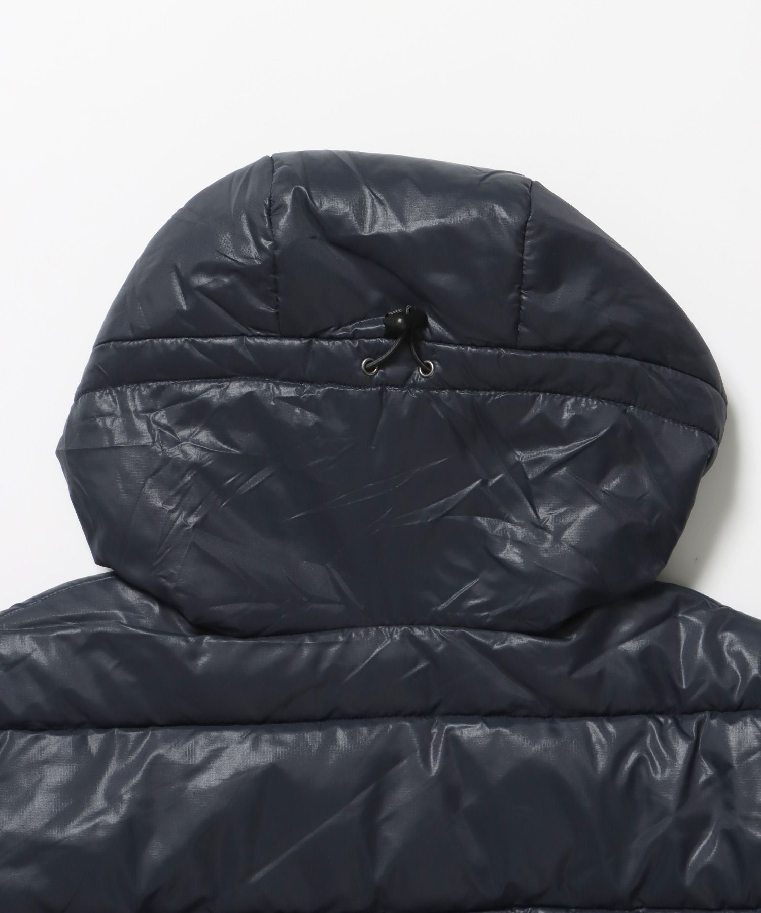 BD HOODED PUFFER JACKET / オーバーサイズ フーディ ジャケット 中綿 ダウン パファー ドローコード ダークネイビー