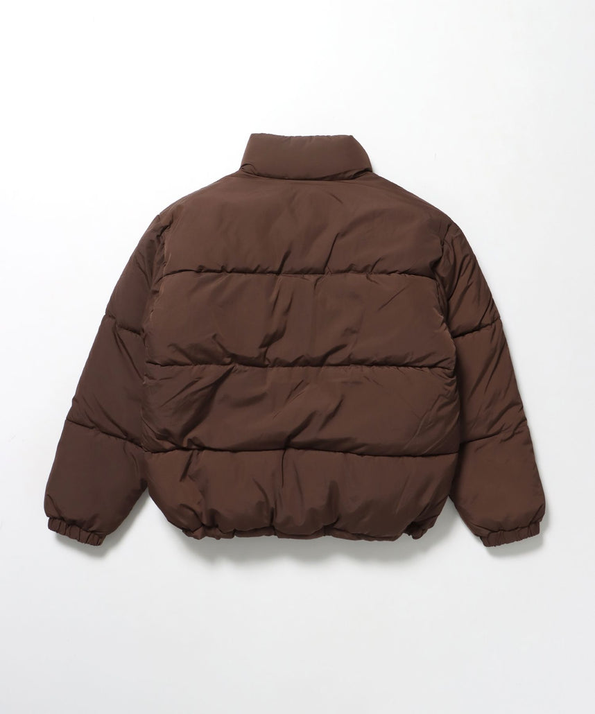 BD PUFFER JACKET / ジャケット 中綿 ダウン パファー ドローコード 刺繍 ブラウン