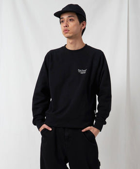 70’s FIT RAGLAN SWEATSHIRT / スウェット クルーネック 裏毛 刺繍 ラグラン 短丈 レギュラーサイズ ブラック