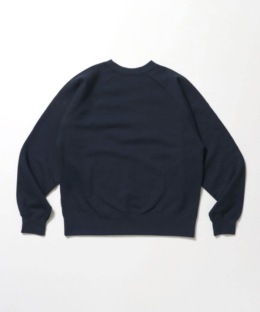 【BEN DAVIS(ベンデイビス)】70’s FIT RAGLAN SWEATSHIRT / スウェット クルーネック 裏毛 刺繍 ラグラン 短丈 レギュラーサイズ ネイビー