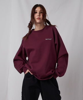 HEAVY SWEAT CREW / スウェット トレーナー 裏起毛 クルーネック ワンポイント刺繍 バーガンディー